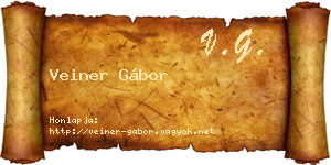 Veiner Gábor névjegykártya