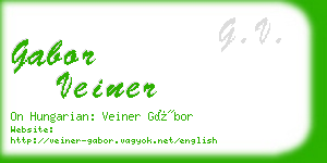 gabor veiner business card